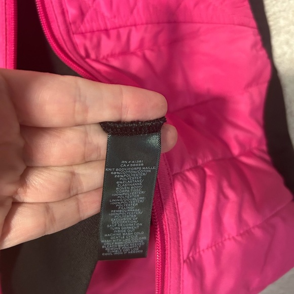 Lauren Ralph Lauren Vest Womens Medium S Pink Black Full Zip Performance Puffer - Picture 5 of 8